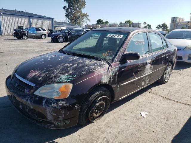 Photo 2 from auction – 2001 HONDA CIVIC EX with VIN 2HGES26741H501567