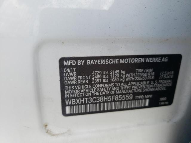 Photo 10 from auction – 2017 BMW X1 XDRIVE2 with VIN WBXHT3C38H5F85559
