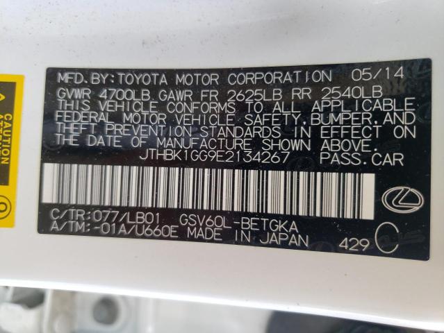 Photo 10 from auction – 2014 LEXUS ES 350 with VIN JTHBK1GG9E2134267