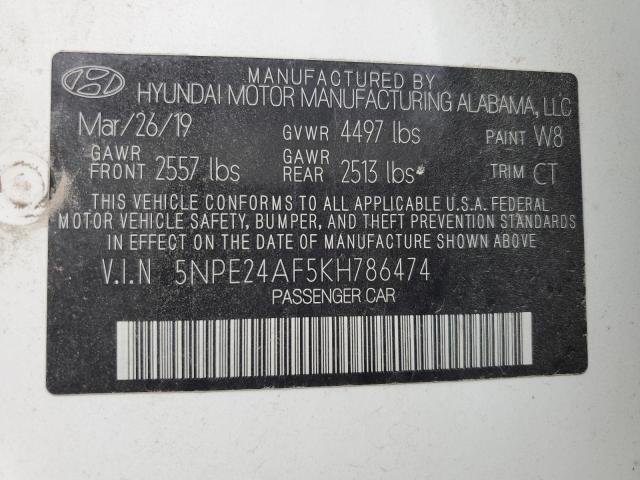 Photo 10 from auction – 2019 HYUNDAI SONATA SE with VIN 5NPE24AF5KH786474