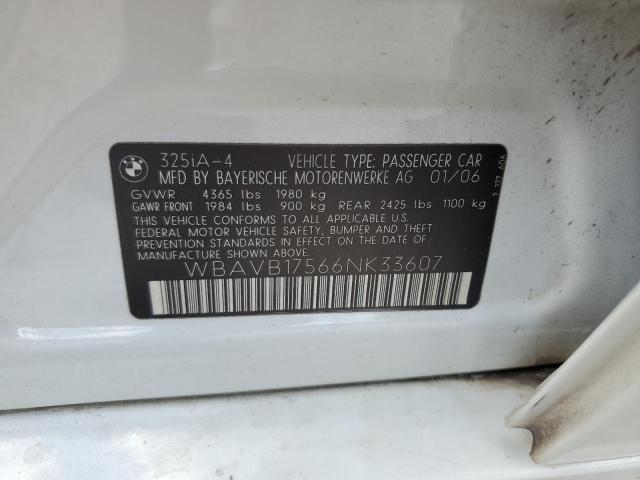 Photo 10 from auction – 2006 BMW 325 I AUTO with VIN WBAVB17566NK33607