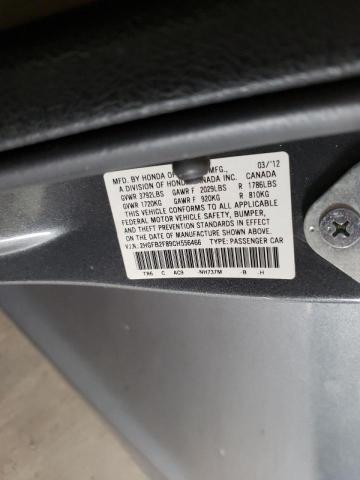 Photo 10 from auction – 2012 HONDA CIVIC with VIN 2HGFB2F89CH556466