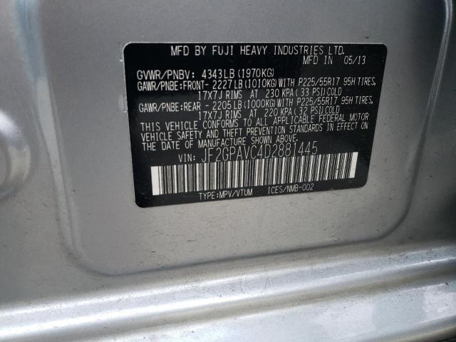 Photo 10 from auction – 2013 SUBARU XV CROSSTR with VIN JF2GPAVC4D2881445