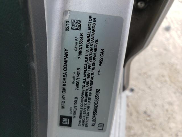 Photo 10 from auction – 2013 CHEVROLET SPARK 2LT with VIN KL8CF6S90DC585492