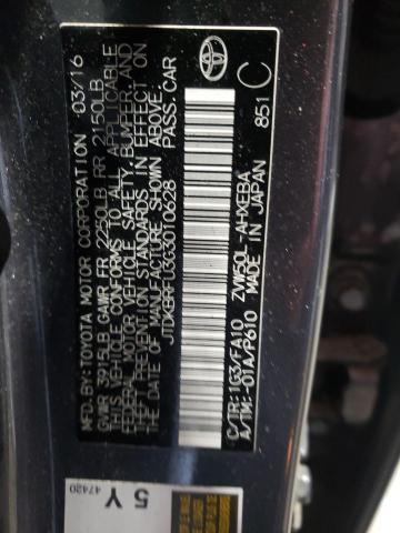 Photo 10 from auction – 2016 TOYOTA PRIUS with VIN JTDKBRFU3G3010628