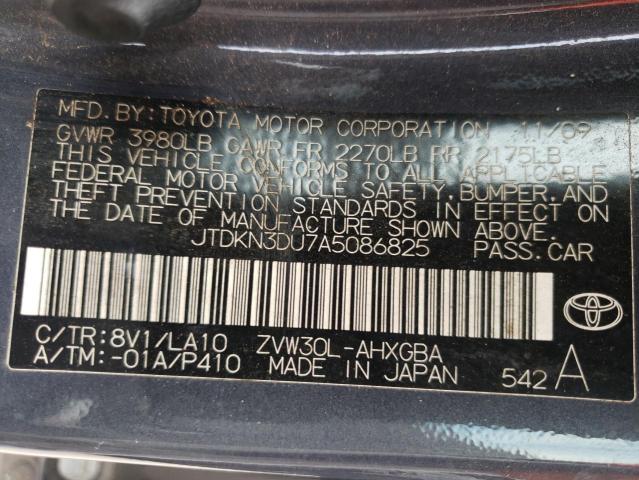 Photo 10 from auction – 2010 TOYOTA PRIUS with VIN JTDKN3DU7A5086825