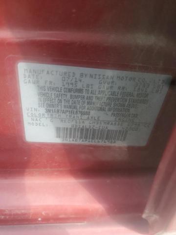 Photo 10 from auction – 2014 NISSAN SENTRA S with VIN 3N1AB7AP1EL676988