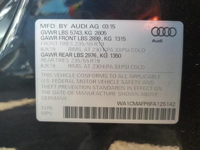 Photo 10 from auction – 2015 AUDI Q5 TDI PRE with VIN WA1CMAFP6FA125142