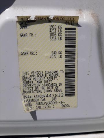 Photo 10 from auction – 2013 NISSAN ALTIMA 2.5 with VIN 1N4AL3AP0DN445832