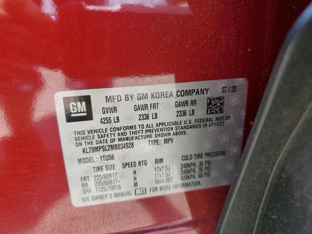 Photo 10 from auction – 2021 CHEVROLET TRAILBLAZE with VIN KL79MPSL2MB034928