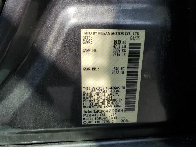 Photo 10 from auction – 2015 NISSAN ALTIMA 2.5 with VIN 1N4AL3AP1FC420064