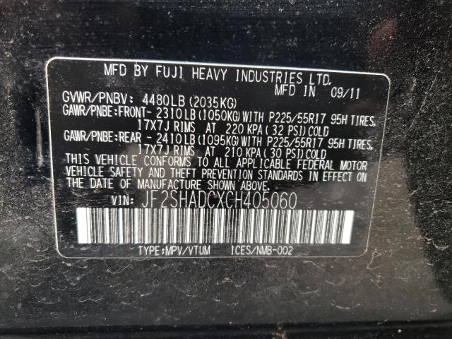 Photo 10 from auction – 2012 SUBARU FORESTER 2 with VIN JF2SHADCXCH405060