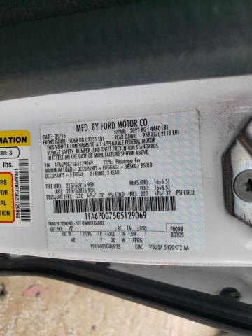 Photo 10 from auction – 2016 FORD FUSION S with VIN 1FA6P0G75G5129069