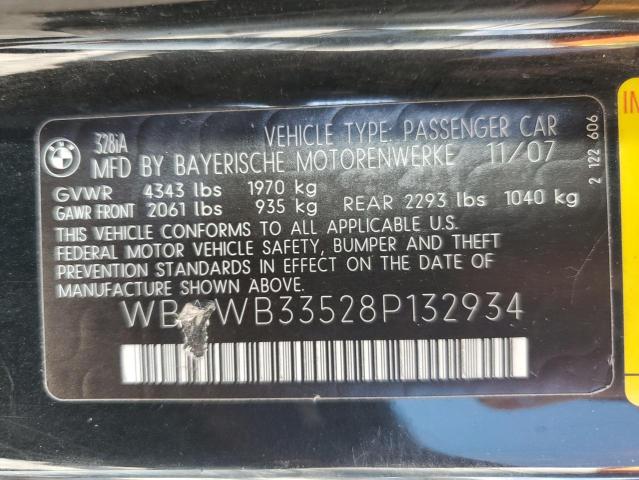 Photo 10 from auction – 2008 BMW 328 I with VIN WBAWB33528P132934