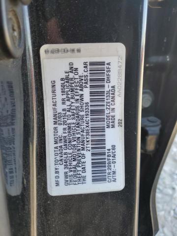 Photo 10 from auction – 2004 TOYOTA COROLLA MA with VIN 2T1KY38EX4C193336