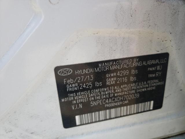 Photo 10 from auction – 2013 HYUNDAI SONATA SE with VIN 5NPEC4ACXDH702039