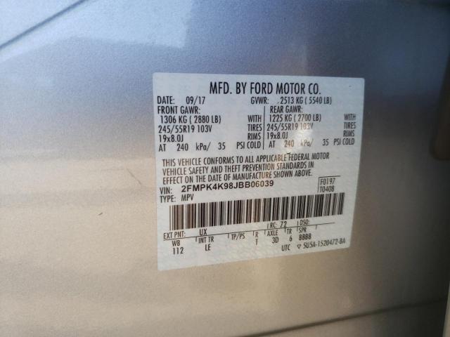 Photo 10 from auction – 2018 FORD EDGE TITAN with VIN 2FMPK4K98JBB06039