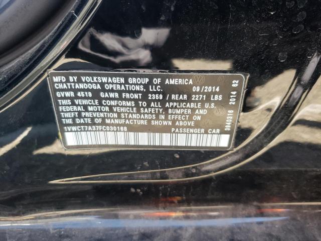 Photo 10 from auction – 2015 VOLKSWAGEN PASSAT SEL with VIN 1VWCT7A37FC030168