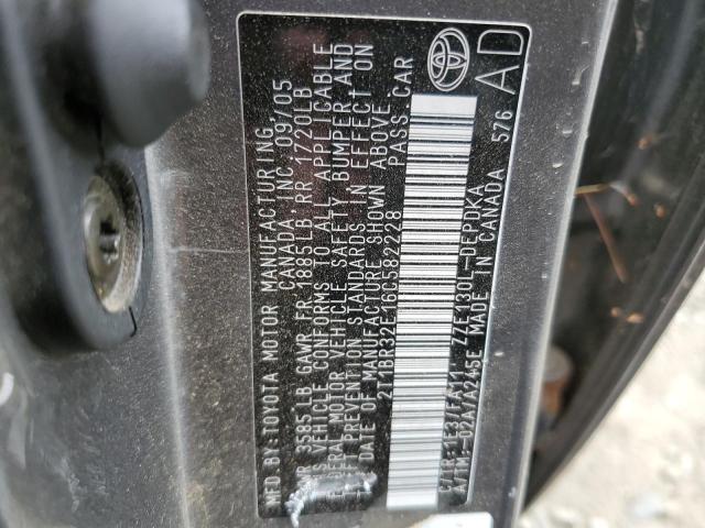 Photo 10 from auction – 2006 TOYOTA COROLLA CE with VIN 2T1BR32E16C582228