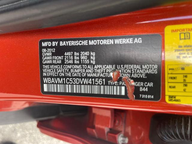 Photo 10 from auction – 2013 BMW X1 SDRIVE2 with VIN WBAVM1C53DVW41561