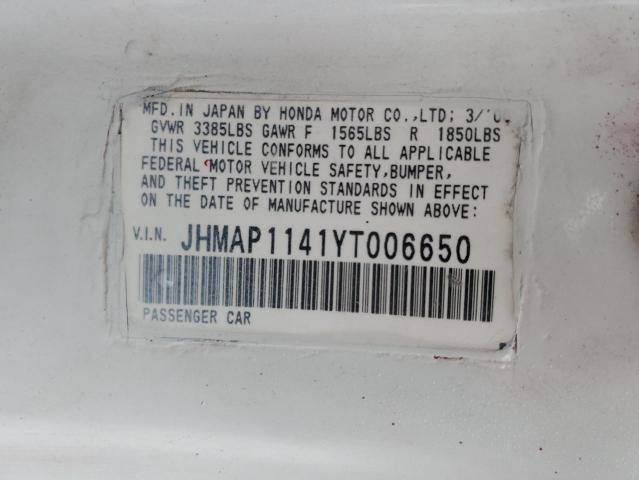 Photo 10 from auction – 2000 HONDA S2000 with VIN JHMAP1141YT006650