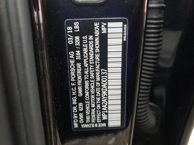 Photo 10 from auction – 2019 PORSCHE CAYENNE with VIN WP1AA2AY9KDA00137
