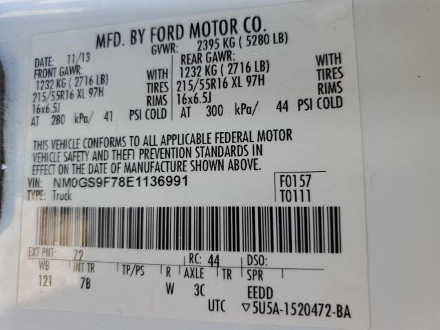 Photo 10 from auction – 2014 FORD TRANSIT CO with VIN NM0GS9F78E1136991