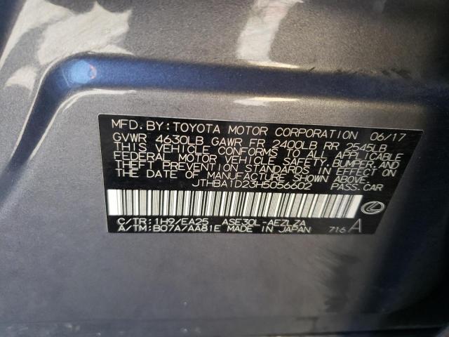 Photo 10 from auction – 2017 LEXUS IS 200T with VIN JTHBA1D23H5056602
