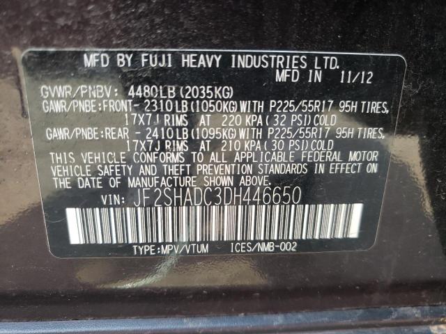 Photo 10 from auction – 2013 SUBARU FORESTER 2 with VIN JF2SHADC3DH446650