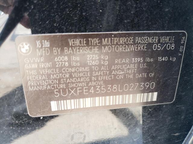 Photo 10 from auction – 2008 BMW X5 3.0I with VIN 5UXFE43538L027390