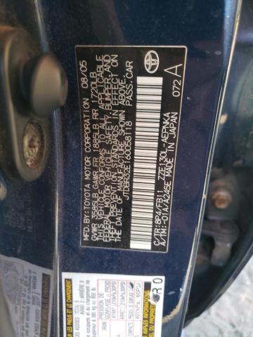 Photo 10 from auction – 2006 TOYOTA COROLLA with VIN JTDBR32E160058118