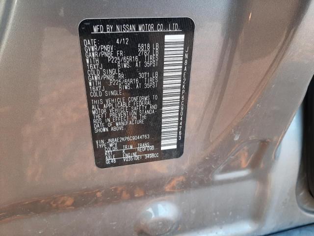 Photo 10 from auction – 2012 NISSAN QUEST S with VIN JN8AE2KP6C9044763