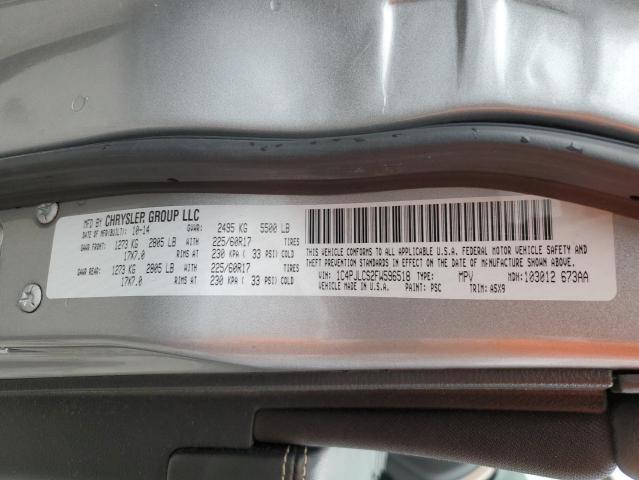 Photo 10 from auction – 2015 JEEP CHEROKEE L with VIN 1C4PJLCS2FW596518
