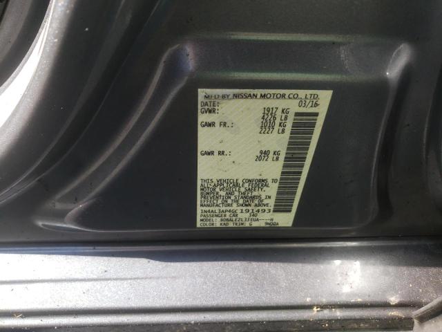 Photo 10 from auction – 2016 NISSAN ALTIMA 2.5 with VIN 1N4AL3AP4GC191493