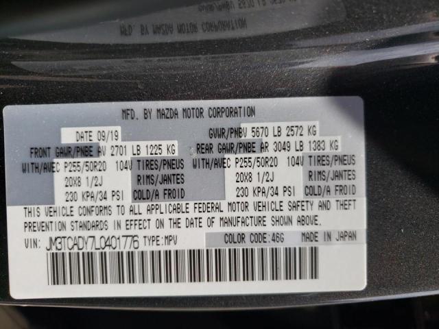 Photo 10 from auction – 2020 MAZDA CX-9 GRAND with VIN JM3TCADY7L0401776