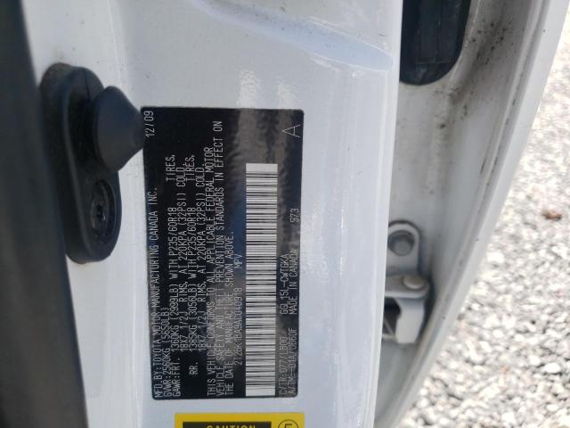 Photo 10 from auction – 2010 LEXUS RX 350 with VIN 2T2BK1BA9AC040918