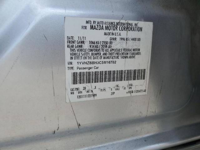 Photo 10 from auction – 2012 MAZDA 6 I with VIN 1YVHZ8BH3C5M16782