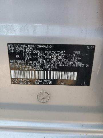 Photo 10 from auction – 2008 TOYOTA RAV4 with VIN JTMBD33V885148790