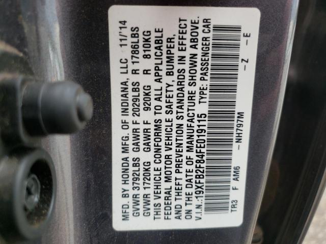 Photo 10 from auction – 2015 HONDA CIVIC EX with VIN 19XFB2F84FE019115