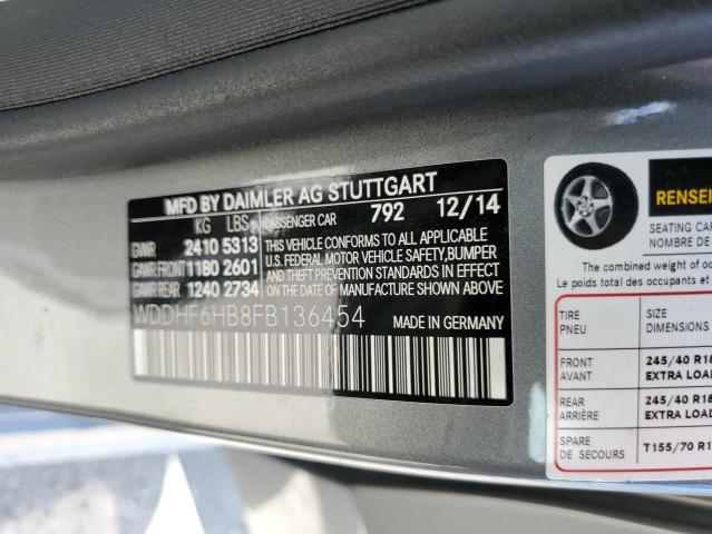 Photo 10 from auction – 2015 MERCEDES-BENZ E 400 4MAT with VIN WDDHF6HB8FB136454