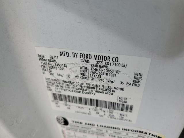 Photo 10 from auction – 2011 FORD F150 SUPER with VIN 1FTFW1CF0BKD99577