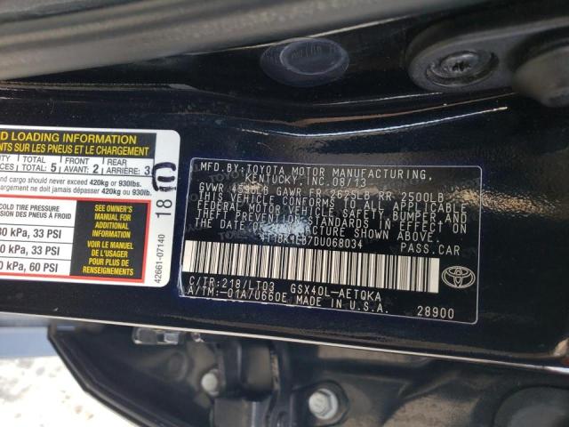 Photo 10 from auction – 2013 TOYOTA AVALON BAS with VIN 4T1BK1EB7DU068034