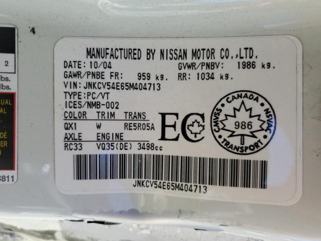 Photo 10 from auction – 2005 INFINITI G35 with VIN JNKCV54E65M404713