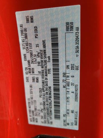Photo 10 from auction – 2020 FORD F150 SUPER with VIN 1FTEW1E55LFB36236