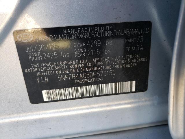 Photo 10 from auction – 2013 HYUNDAI SONATA GLS with VIN 5NPEB4AC8DH573155