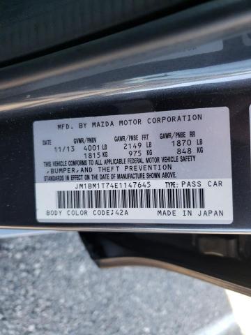 Photo 10 from auction – 2014 MAZDA 3 SV with VIN JM1BM1T74E1147645