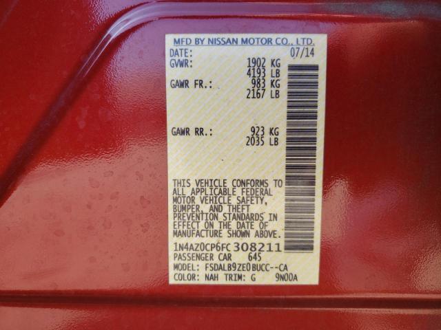 Photo 10 from auction – 2015 NISSAN LEAF S with VIN 1N4AZ0CP6FC308211