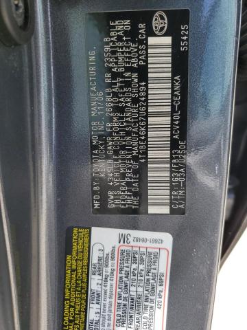 Photo 10 from auction – 2007 TOYOTA CAMRY CE with VIN 4T1BE46K67U624894