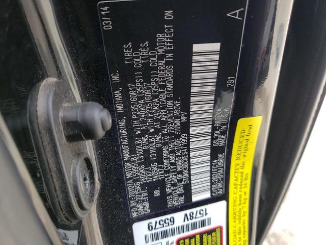 Photo 10 from auction – 2014 TOYOTA SIENNA LE with VIN 5TDKK3DCXES471909