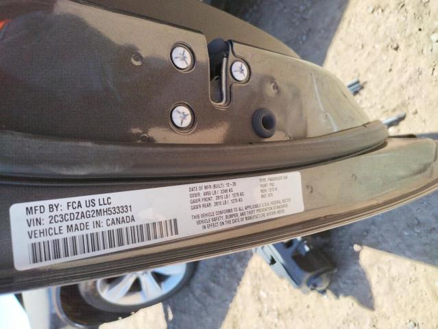 Photo 10 from auction – 2021 DODGE CHALLENGER with VIN 2C3CDZAG2MH533331